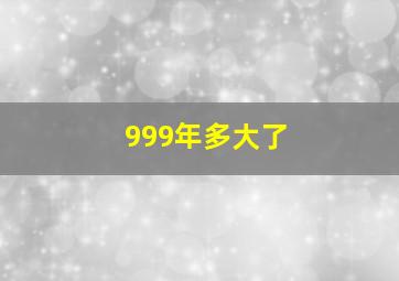 999年多大了