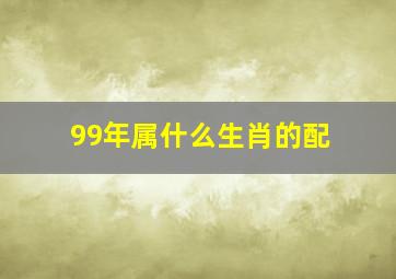 99年属什么生肖的配