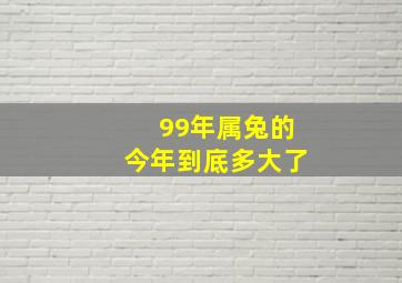 99年属兔的今年到底多大了