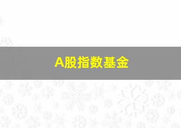 A股指数基金