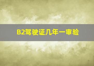 B2驾驶证几年一审验