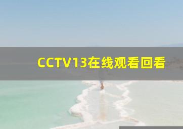 CCTV13在线观看回看