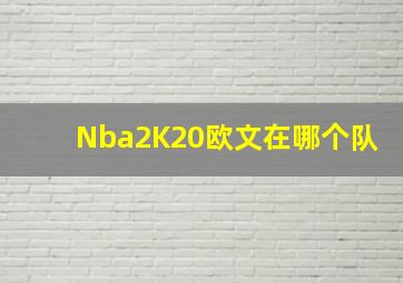 Nba2K20欧文在哪个队