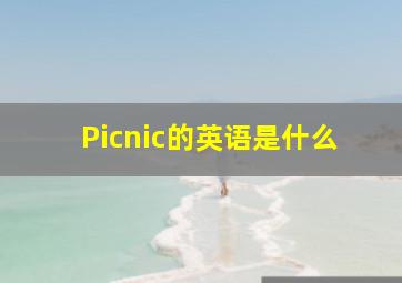 Picnic的英语是什么