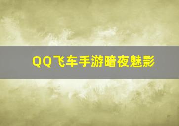 QQ飞车手游暗夜魅影