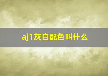 aj1灰白配色叫什么