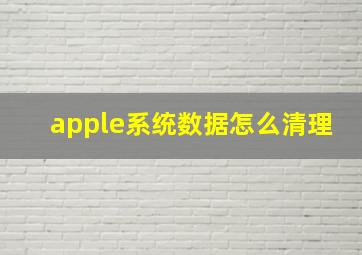 apple系统数据怎么清理