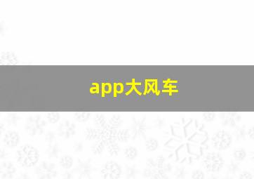 app大风车