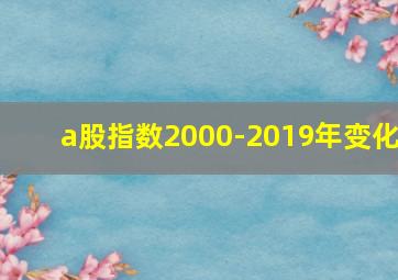 a股指数2000-2019年变化