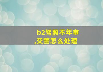 b2驾照不年审,交警怎么处理