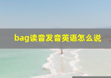 bag读音发音英语怎么说