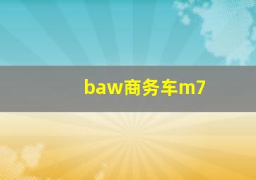 baw商务车m7