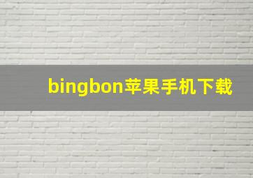 bingbon苹果手机下载