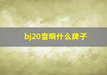 bj20音响什么牌子