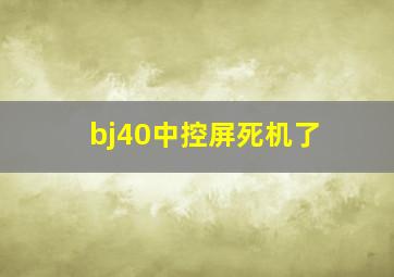 bj40中控屏死机了