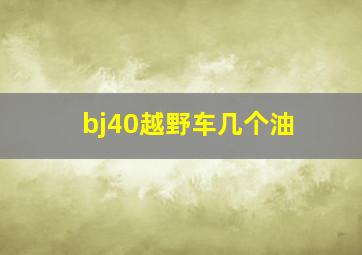 bj40越野车几个油