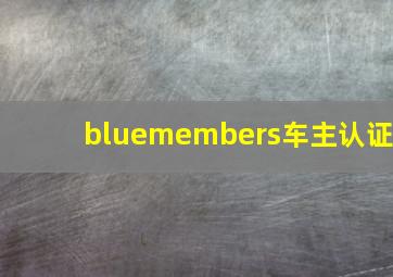 bluemembers车主认证