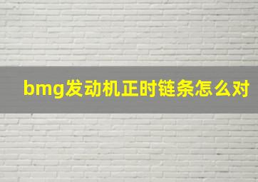 bmg发动机正时链条怎么对