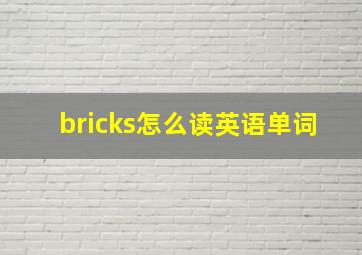 bricks怎么读英语单词