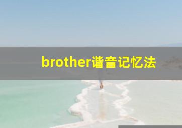 brother谐音记忆法