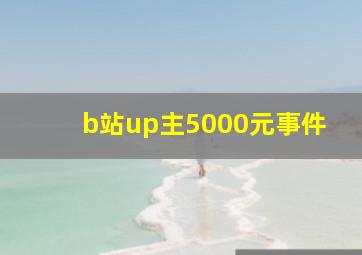 b站up主5000元事件