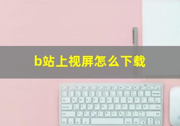 b站上视屏怎么下载