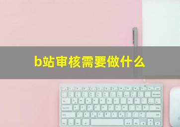 b站审核需要做什么