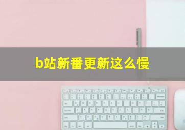 b站新番更新这么慢