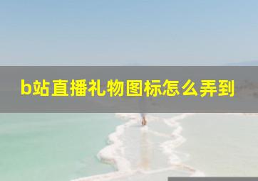 b站直播礼物图标怎么弄到