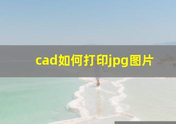 cad如何打印jpg图片