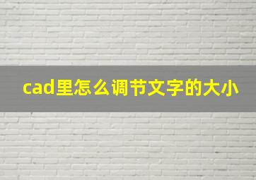 cad里怎么调节文字的大小