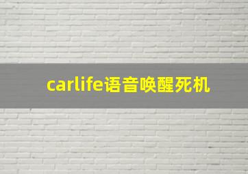 carlife语音唤醒死机