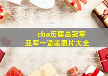 cba历届总冠军亚军一览表图片大全