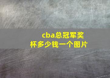 cba总冠军奖杯多少钱一个图片