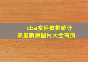 cba赛程数据统计表最新版图片大全高清