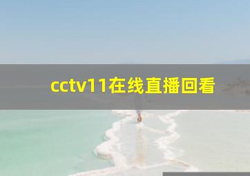 cctv11在线直播回看