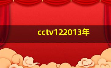 cctv122013年