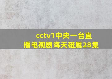 cctv1中央一台直播电视剧海天雄鹰28集