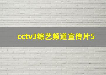 cctv3综艺频道宣传片5