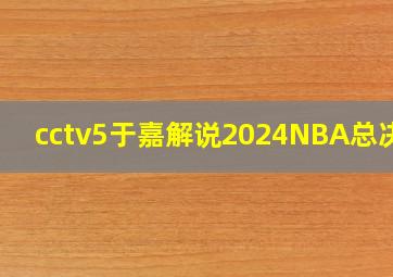 cctv5于嘉解说2024NBA总决赛