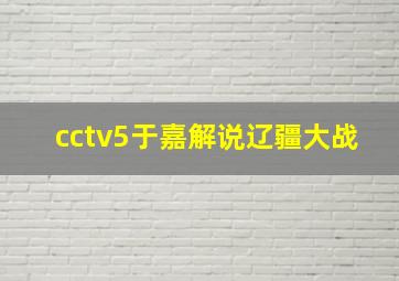 cctv5于嘉解说辽疆大战