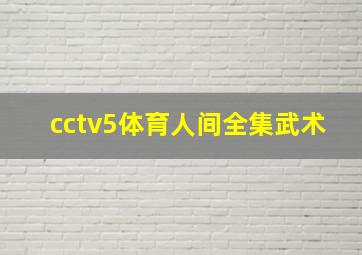 cctv5体育人间全集武术