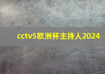 cctv5欧洲杯主持人2024