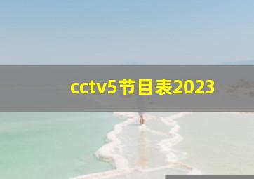 cctv5节目表2023