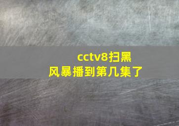 cctv8扫黑风暴播到第几集了