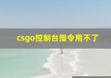 csgo控制台指令用不了