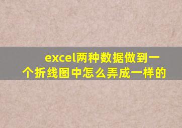 excel两种数据做到一个折线图中怎么弄成一样的