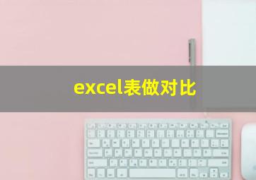 excel表做对比