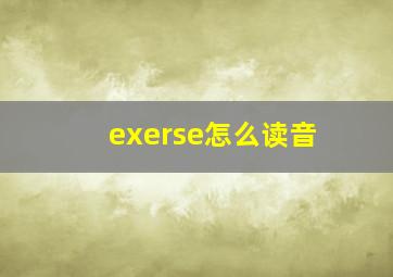 exerse怎么读音