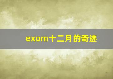 exom十二月的奇迹